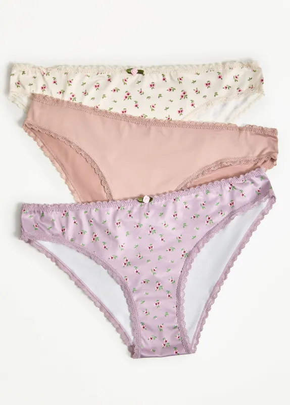3 Pack Lace Trimmed Bikini Panties sold by Ashley Stewart