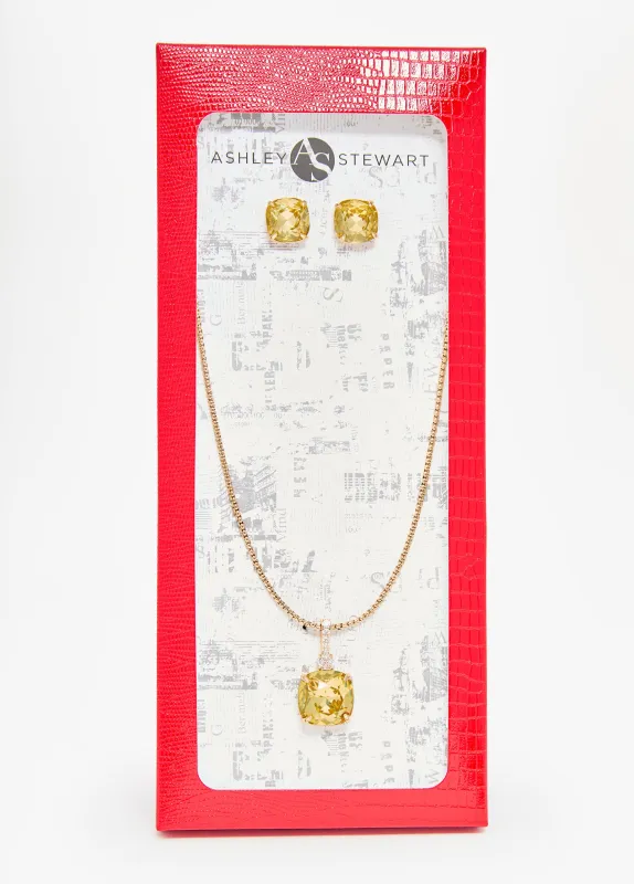 Crystal Gold Tone Necklace Box Set sold by Ashley Stewart