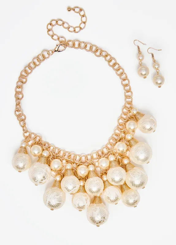 Faux Pearl Layered Necklace sold by Ashley Stewart