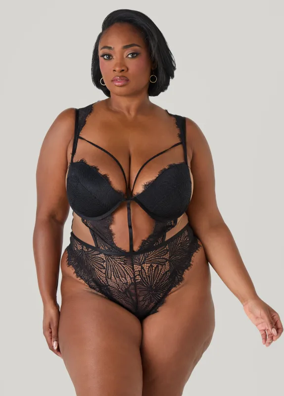 Cutout Caged Lingerie Bodysuit sold by Ashley Stewart
