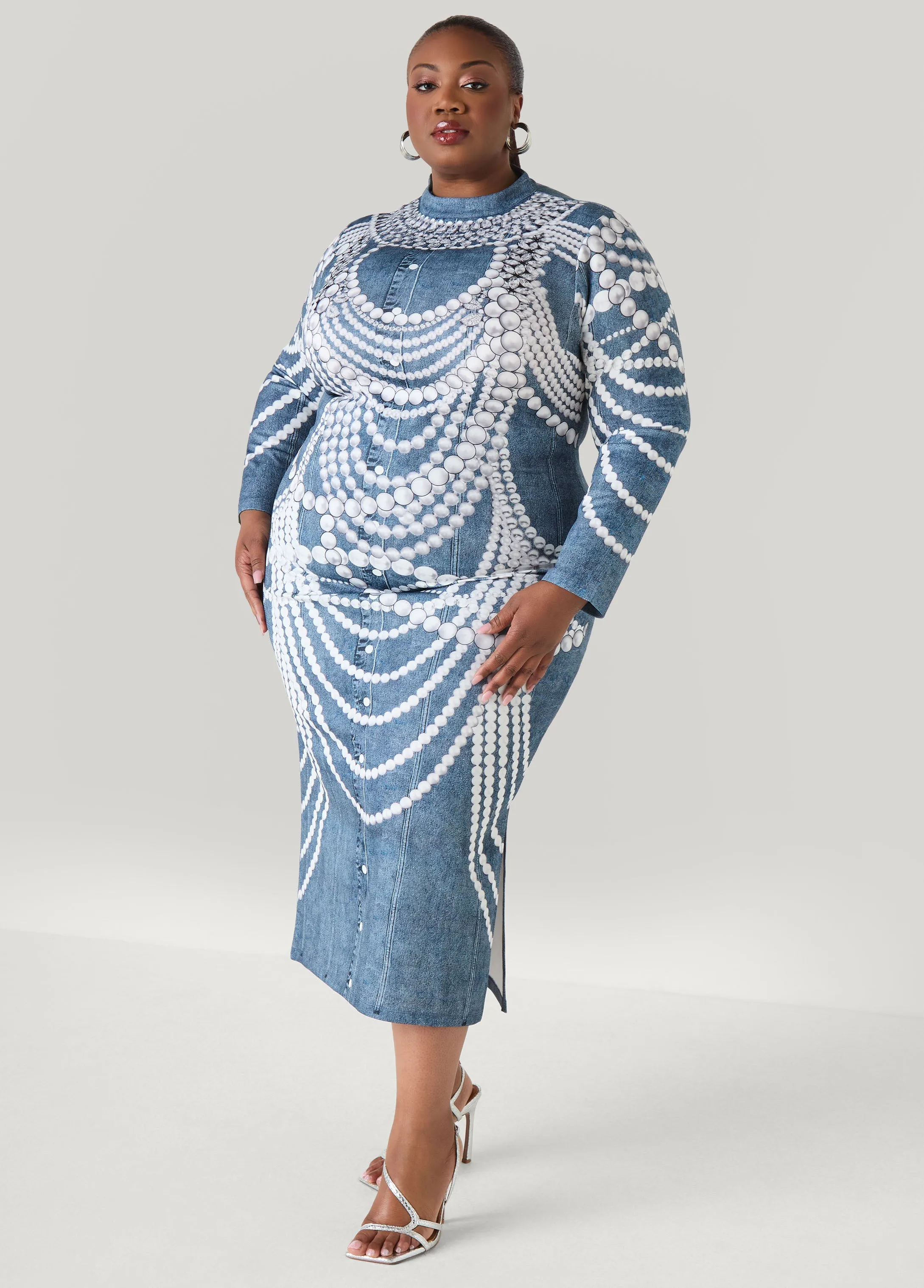 Pearls And Diamonds Bodycon Dress sold by Ashley Stewart