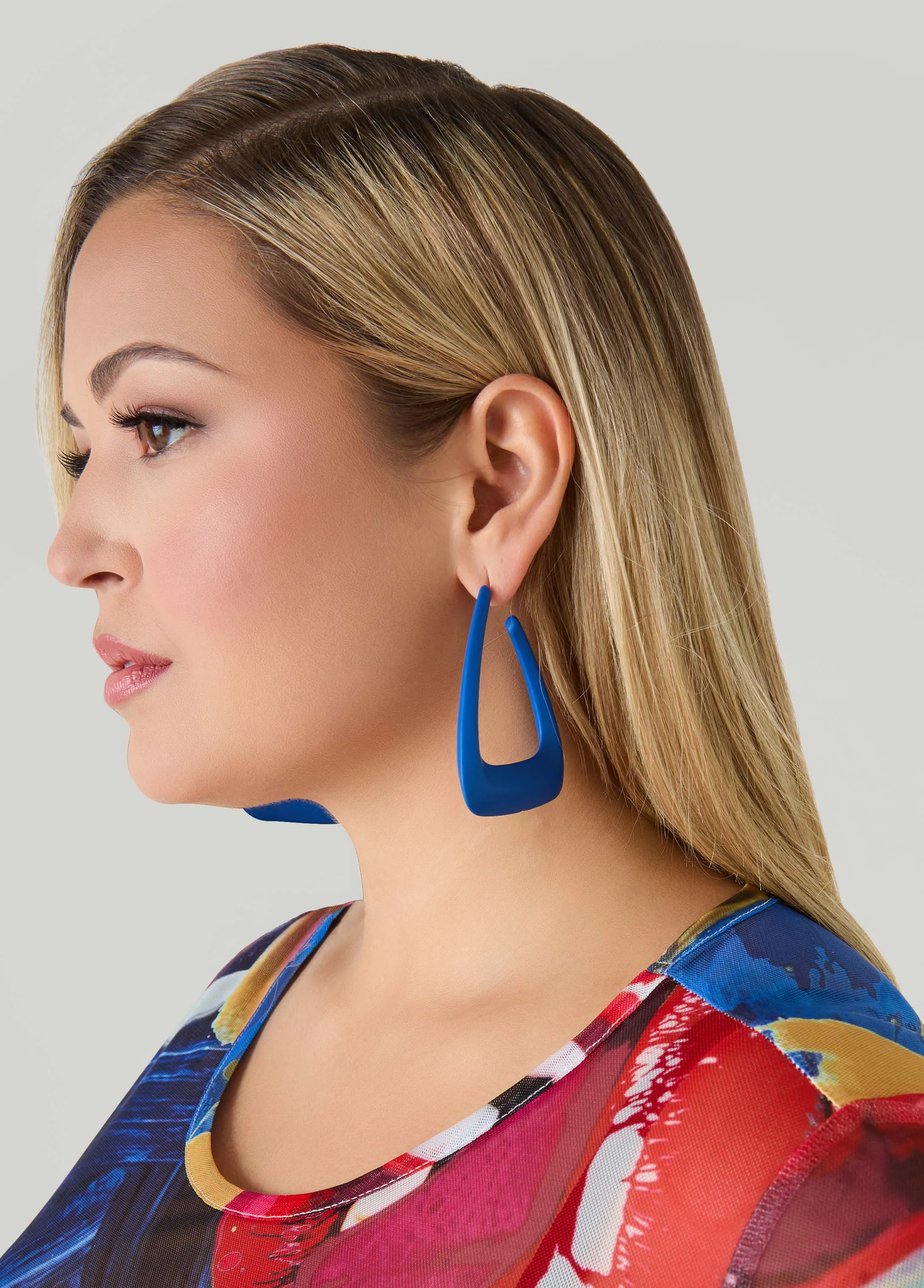 Triangle Coated Earrings sold by Ashley Stewart