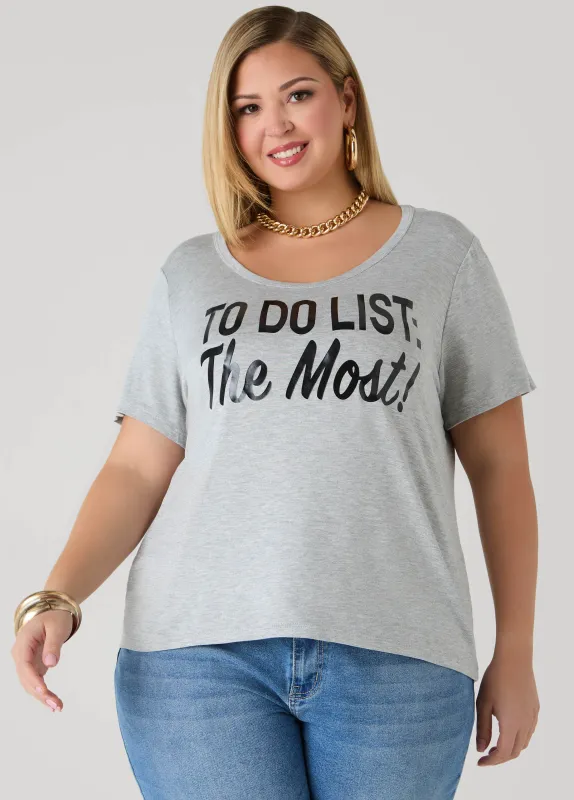 To Do List Graphic Tee sold by Ashley Stewart