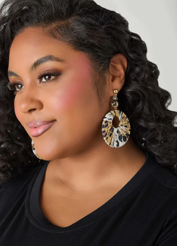 Animal Print Ring Earrings sold by Ashley Stewart