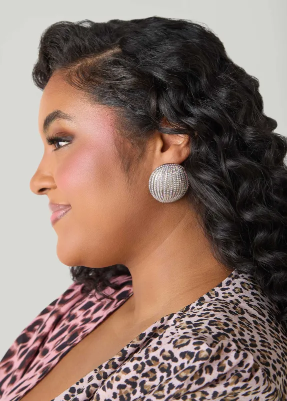 Iridescent Crystal Stud Earrings made by Ashley Stewart