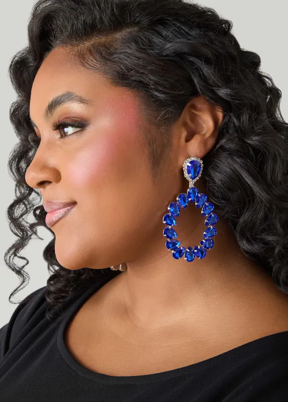 Crystal Ring Earrings sold by Ashley Stewart