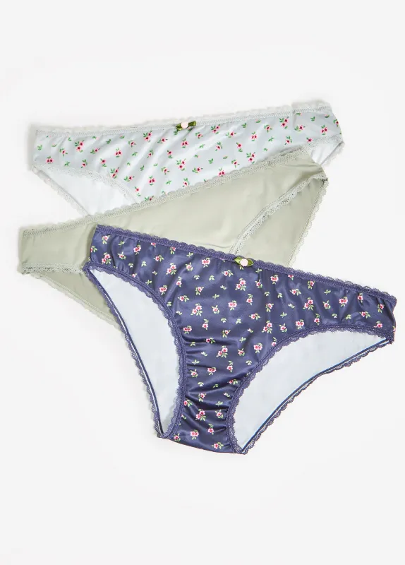 Lace Trimmed 3 Pack Bikini Panties sold by Ashley Stewart