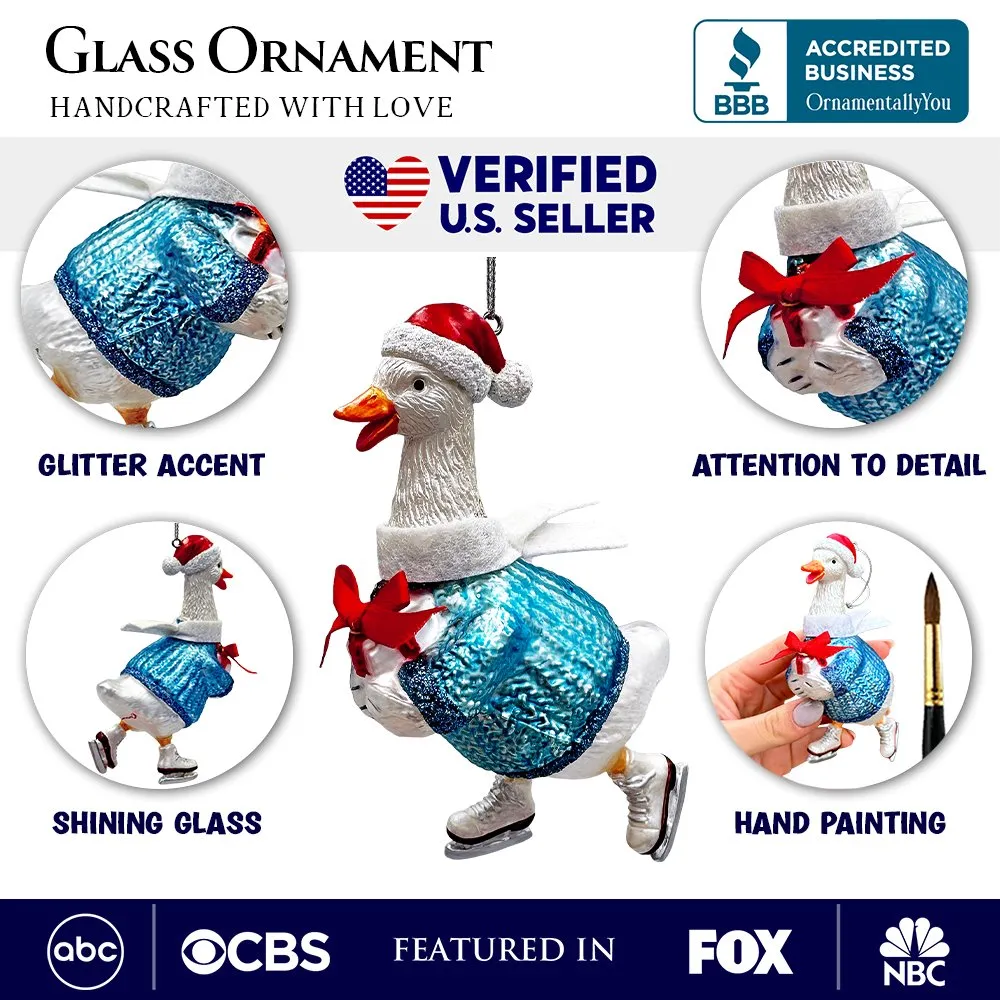 Playful Goose Glass Ornament sold by Ashley Stewart product image thumbnail 3