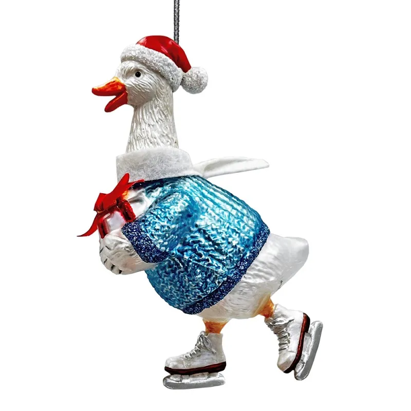 Playful Goose Glass Ornament sold by Ashley Stewart