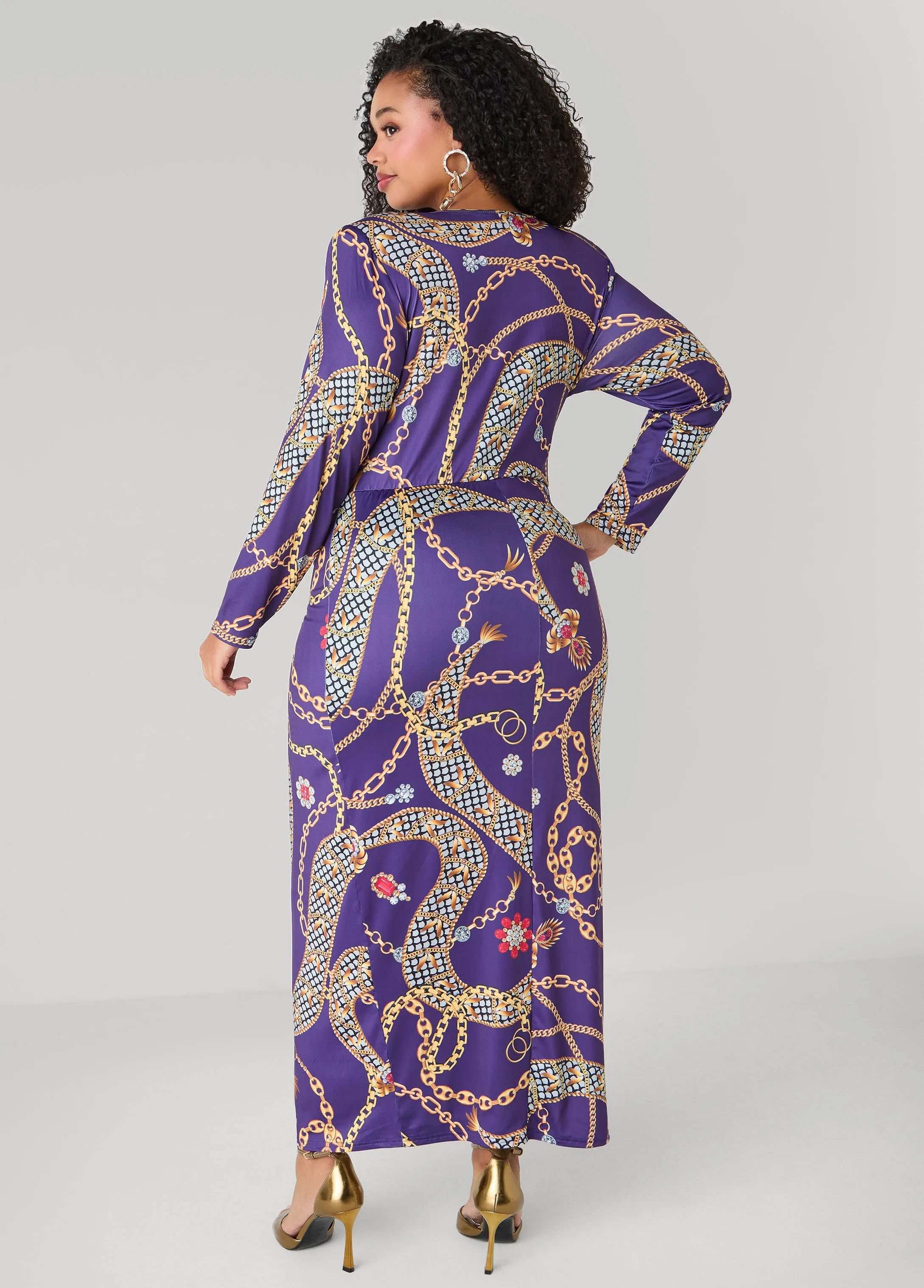 Tall Status Print Maxi Dress sold by Ashley Stewart product image thumbnail 2