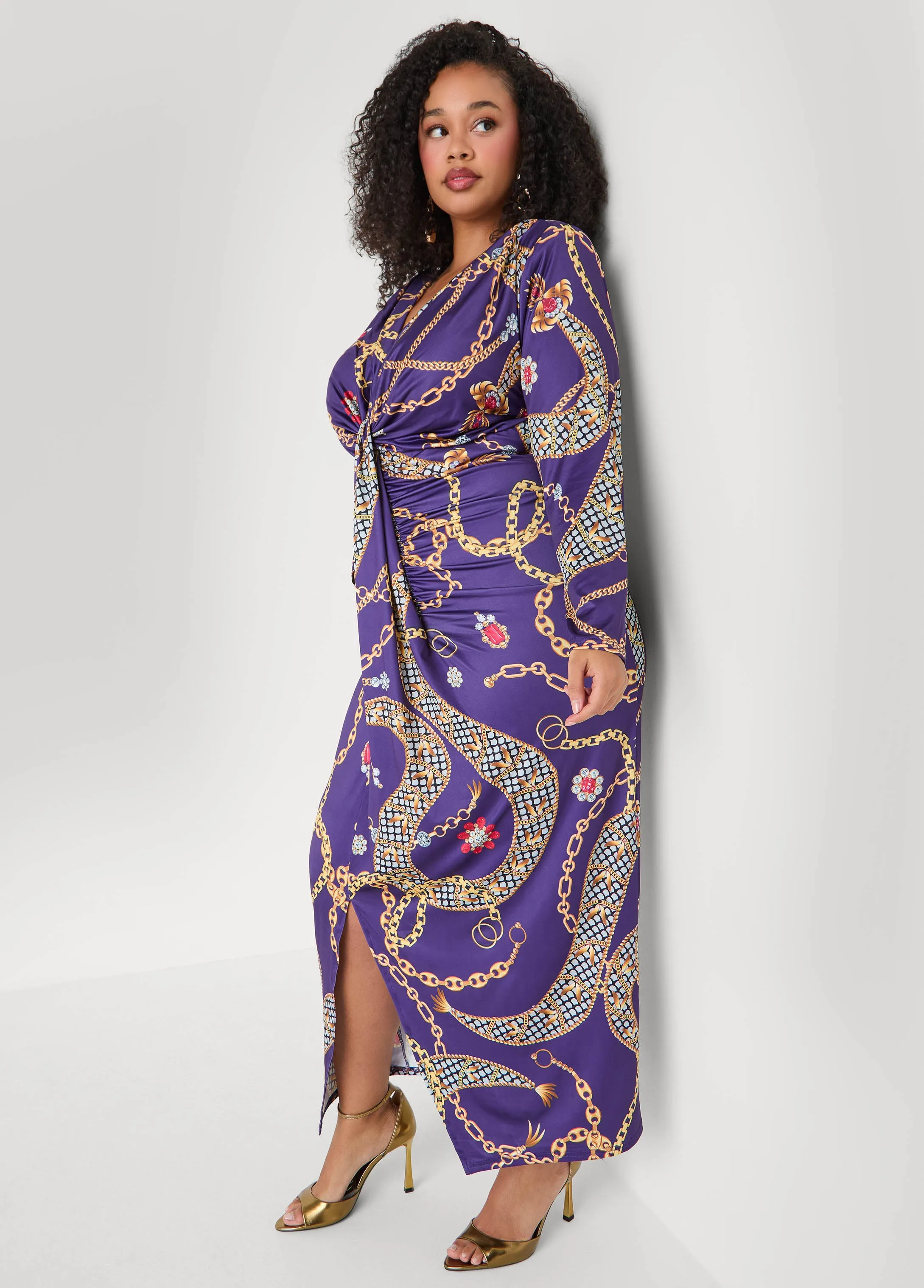 Tall Status Print Maxi Dress sold by Ashley Stewart product image thumbnail 3