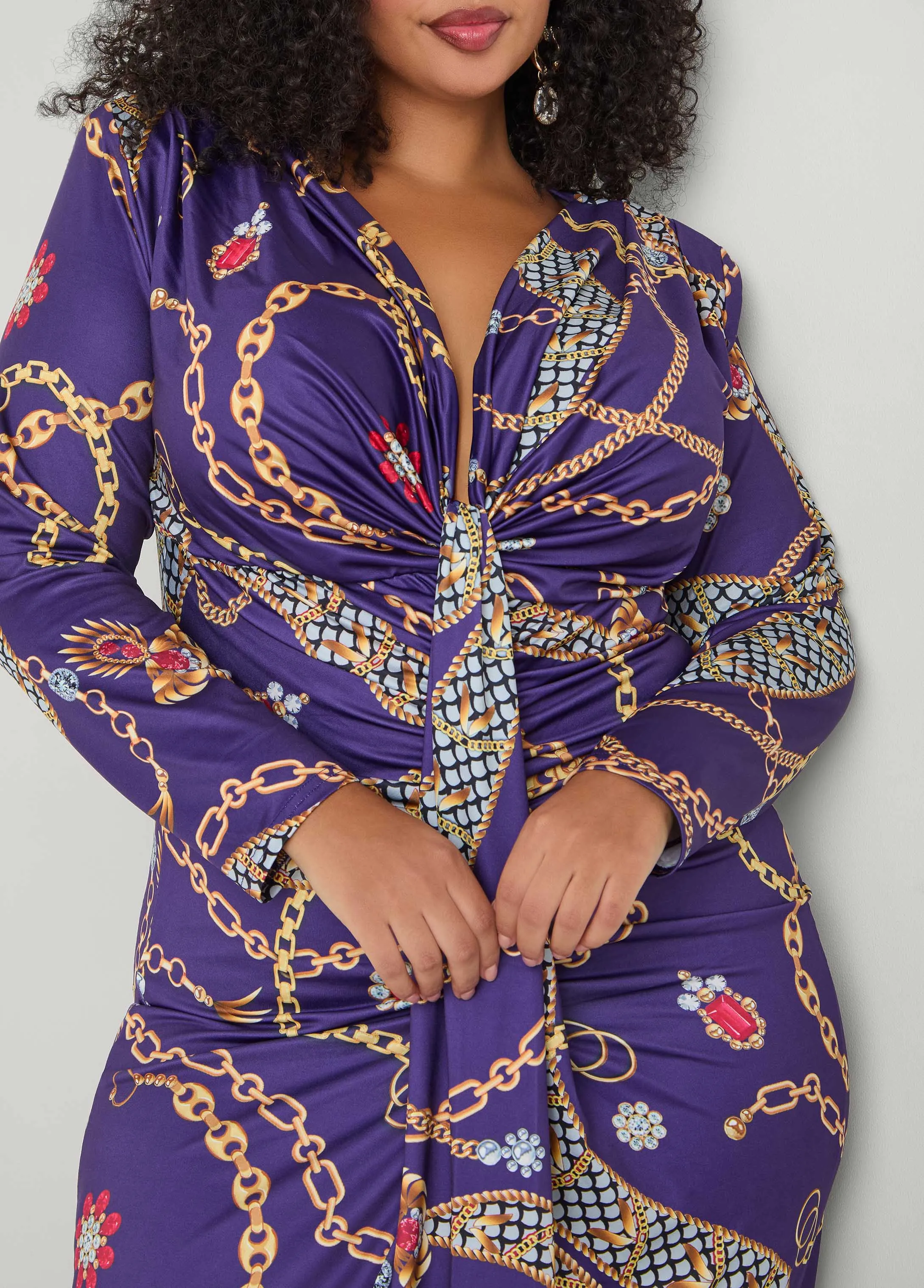 Tall Status Print Maxi Dress sold by Ashley Stewart product image thumbnail 4