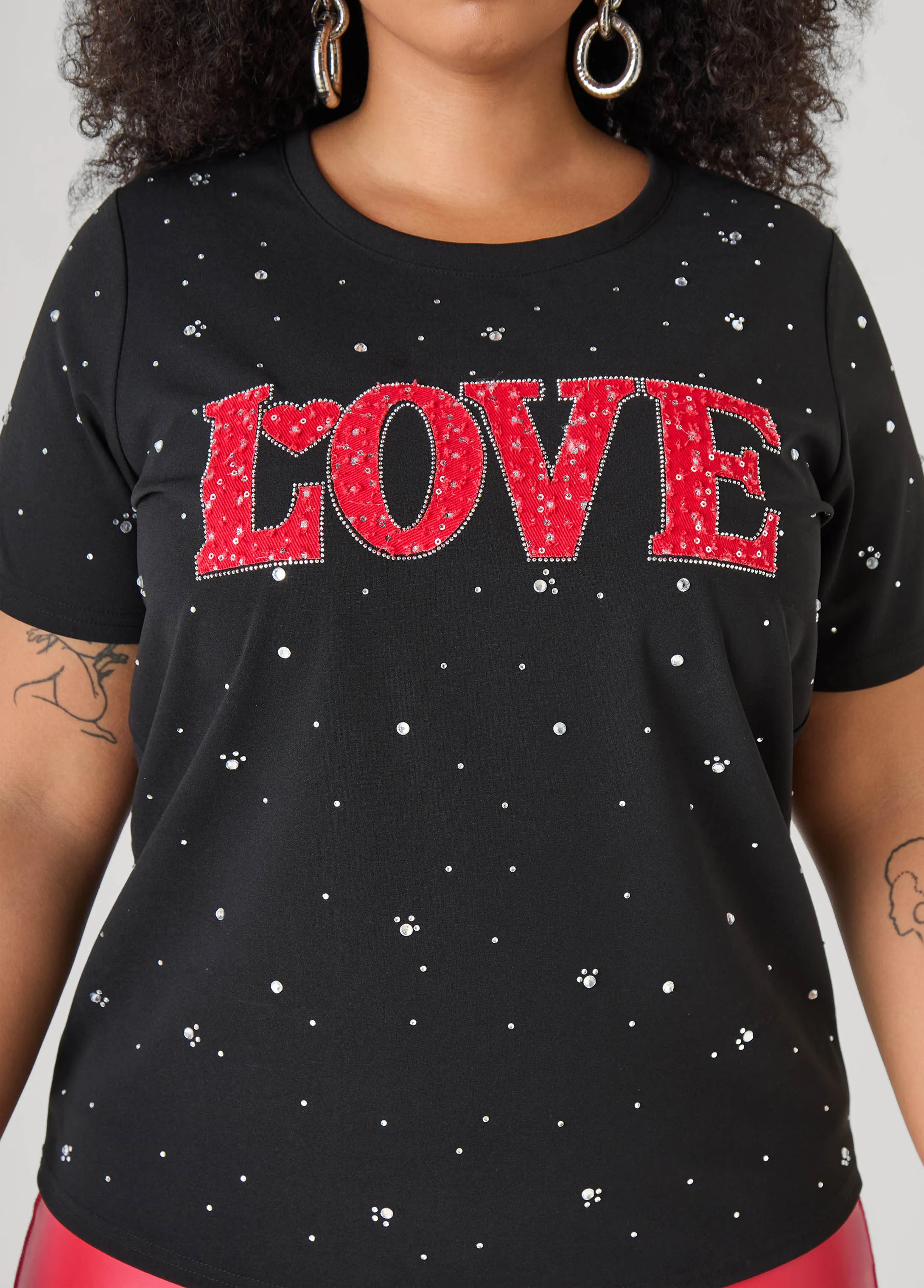 Love Embellished Tee sold by Ashley Stewart product image thumbnail 4
