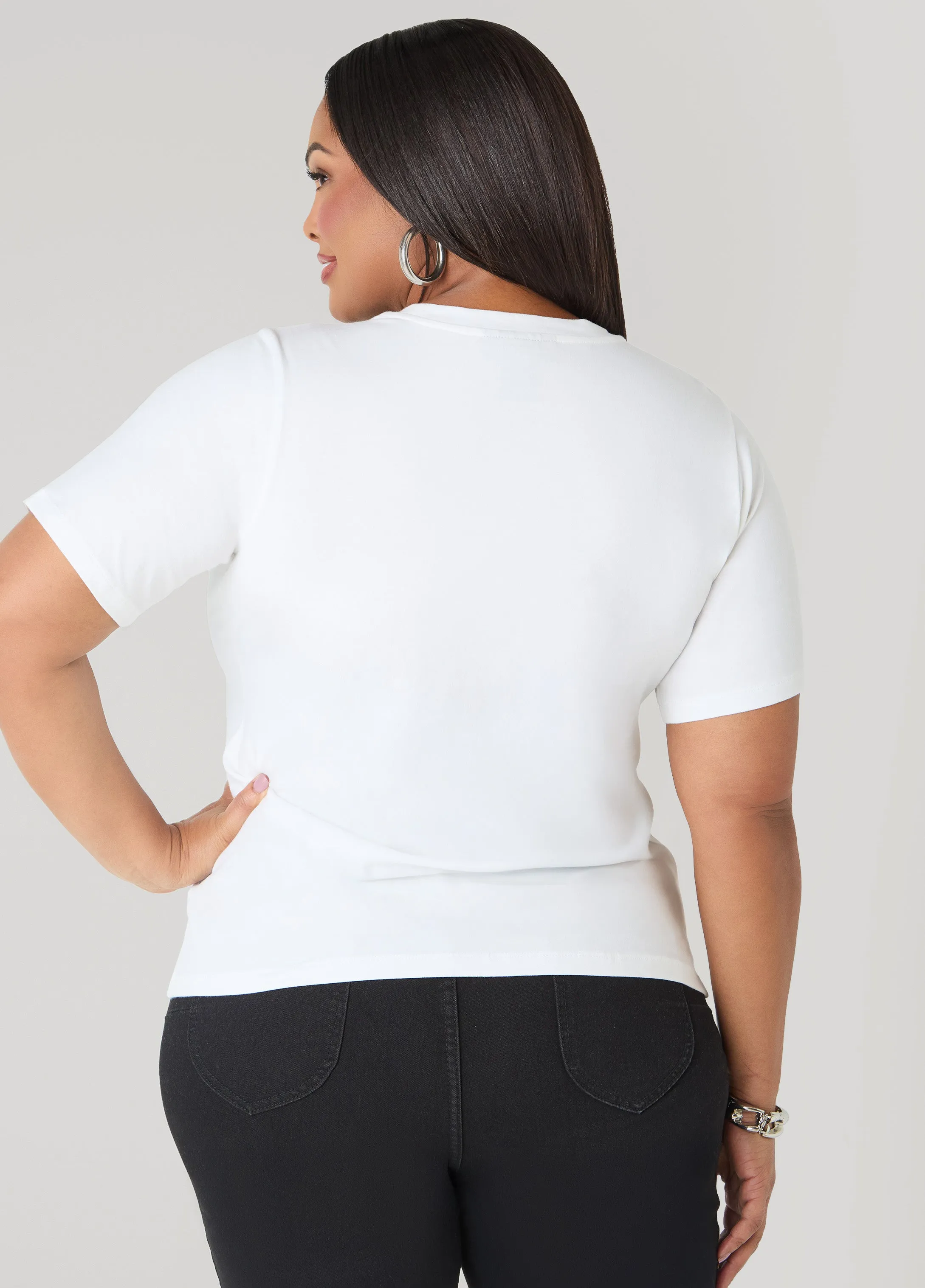 Butterfly Graphic Jersey Tee sold by Ashley Stewart product image thumbnail 2