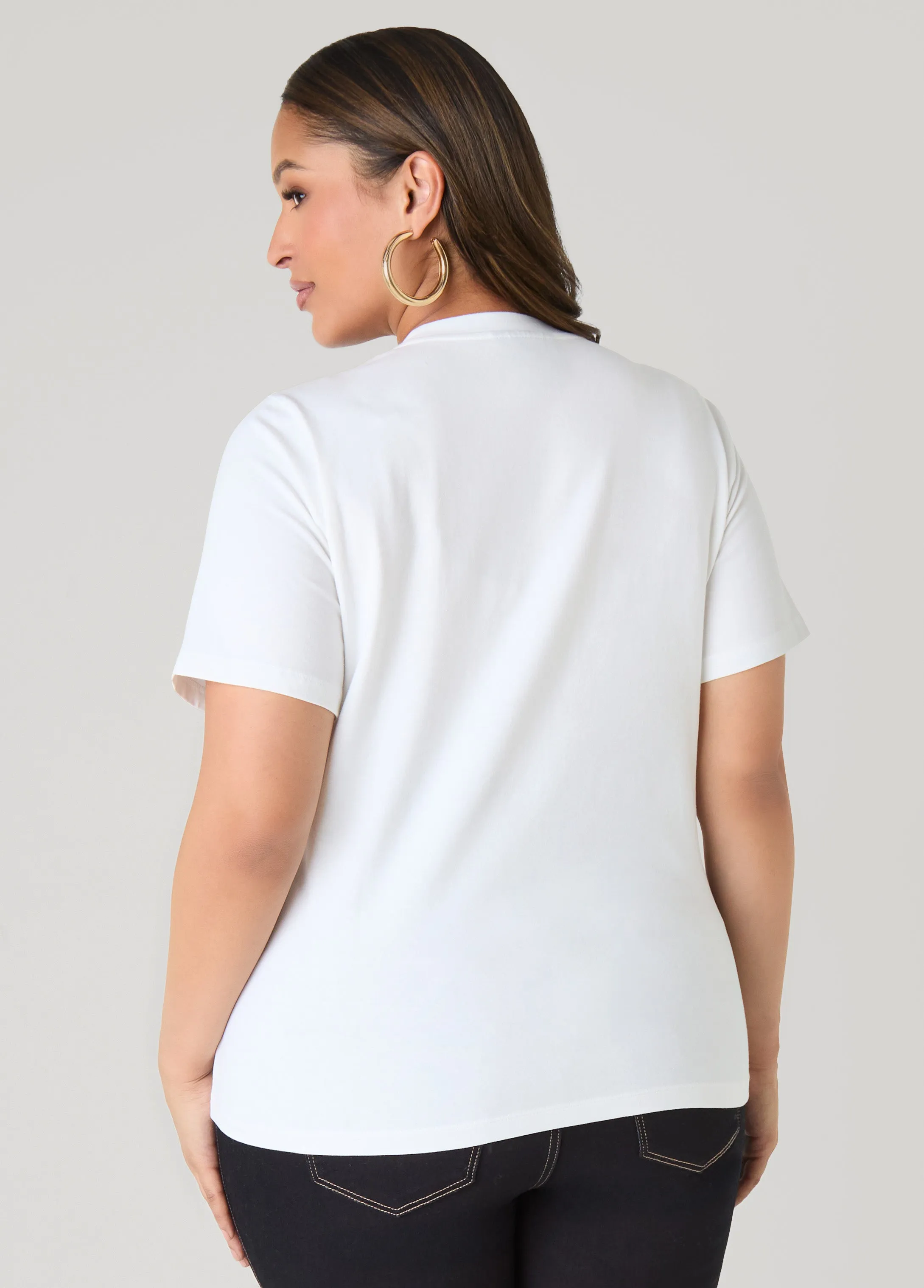 Love Embellished Graphic Tee sold by Ashley Stewart product image thumbnail 2