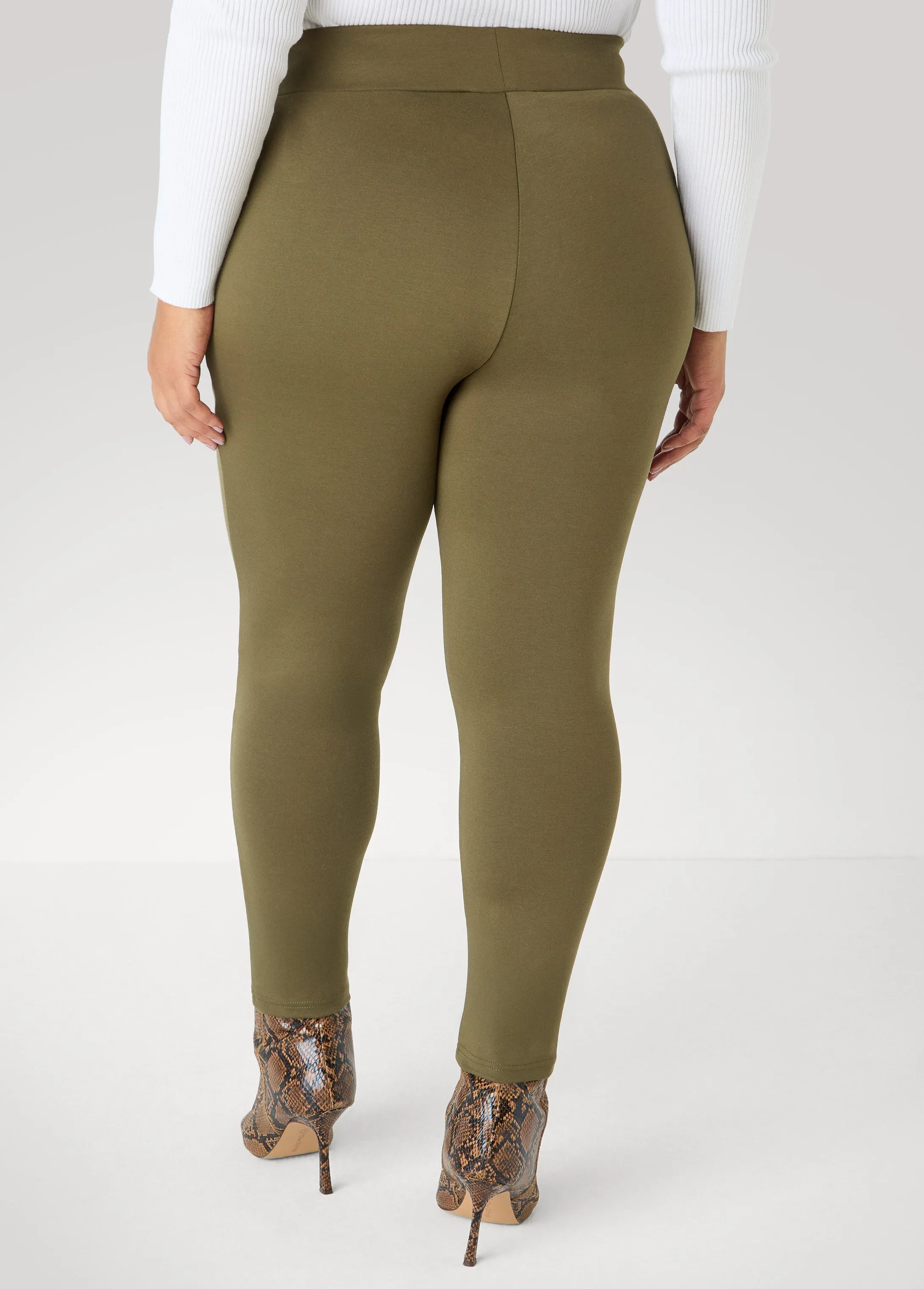 Seam Detailed Ponte Leggings sold by Ashley Stewart product image thumbnail 5
