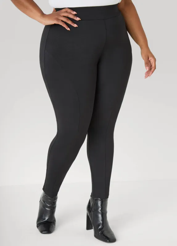 Seam Detailed Ponte Leggings sold by Ashley Stewart
