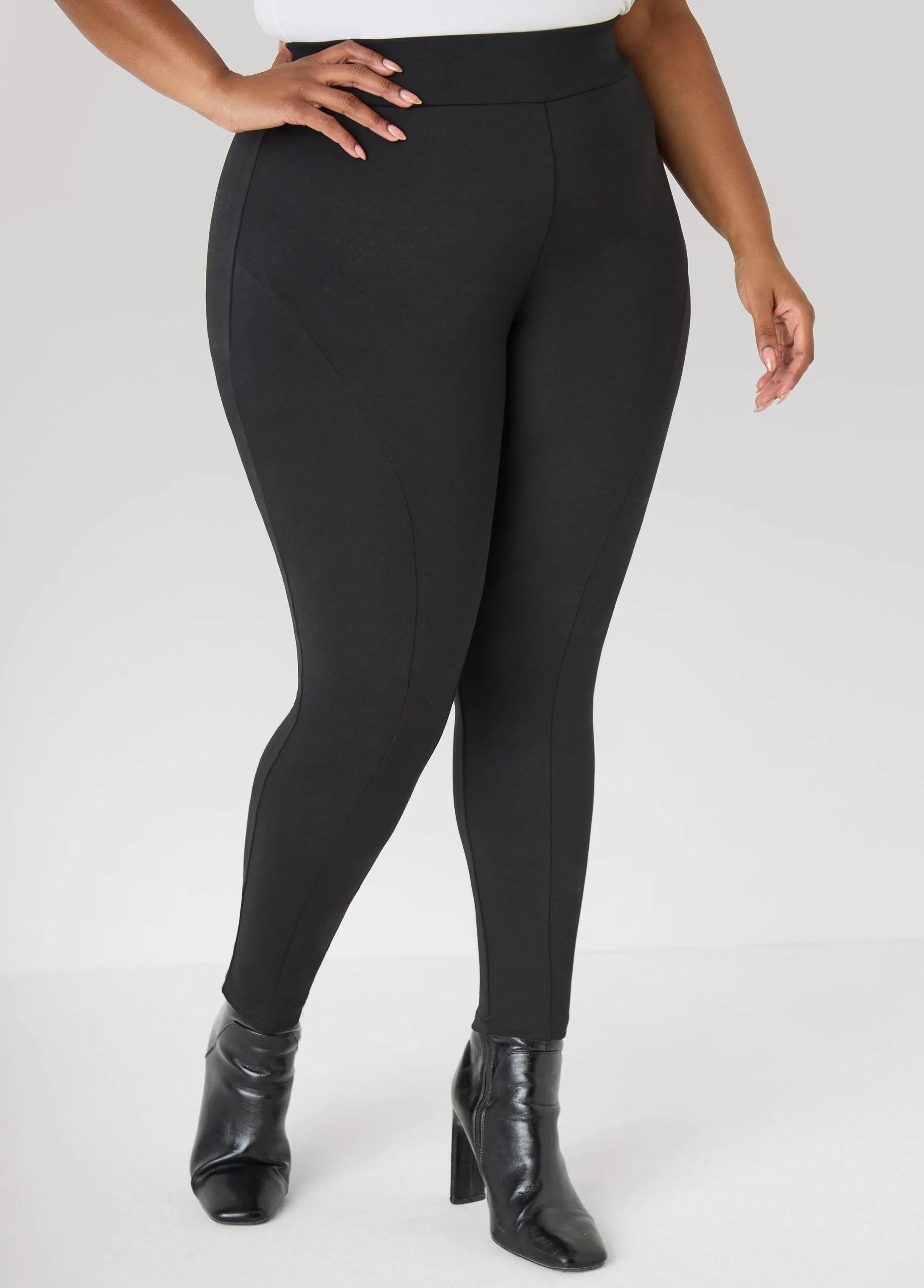 Seam Detailed Ponte Leggings sold by Ashley Stewart