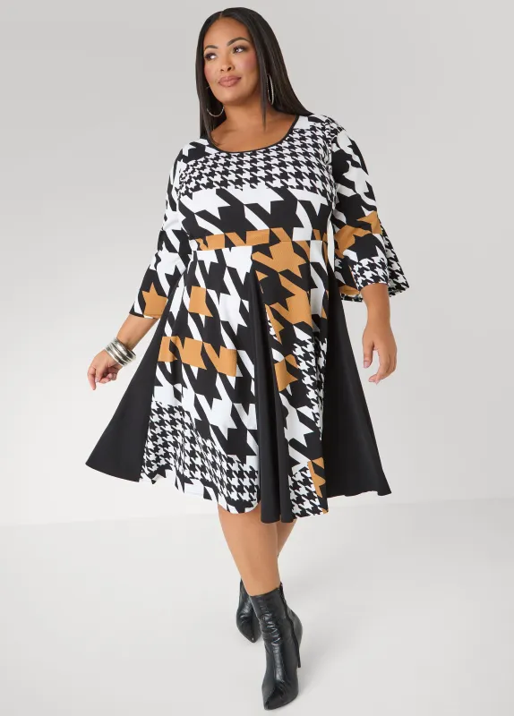 Houndstooth A Line Dress made by Ashley Stewart