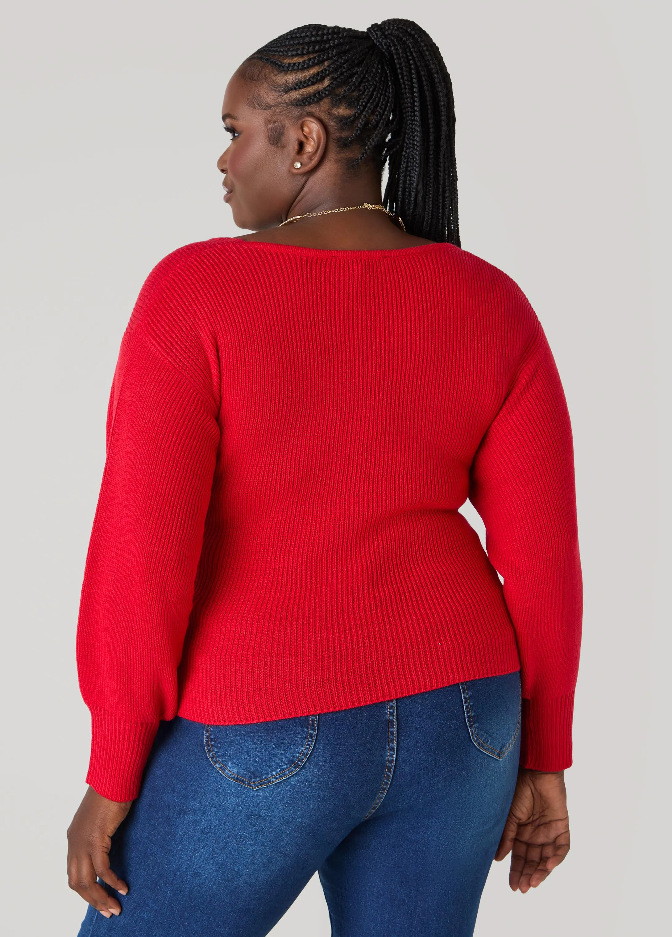 Crisscross Sweater sold by Ashley Stewart product image thumbnail 2