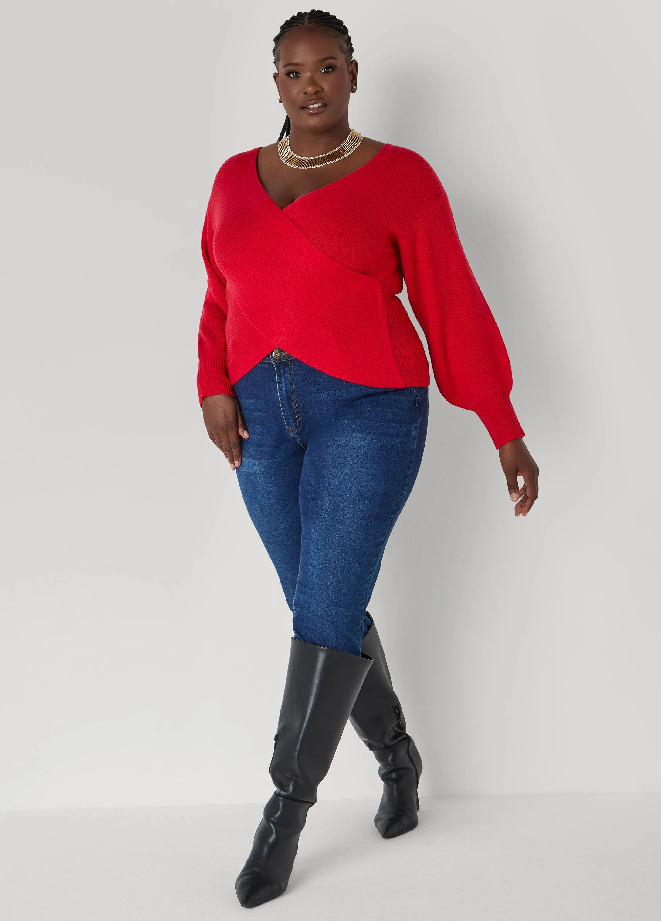 Crisscross Sweater sold by Ashley Stewart product image thumbnail 3