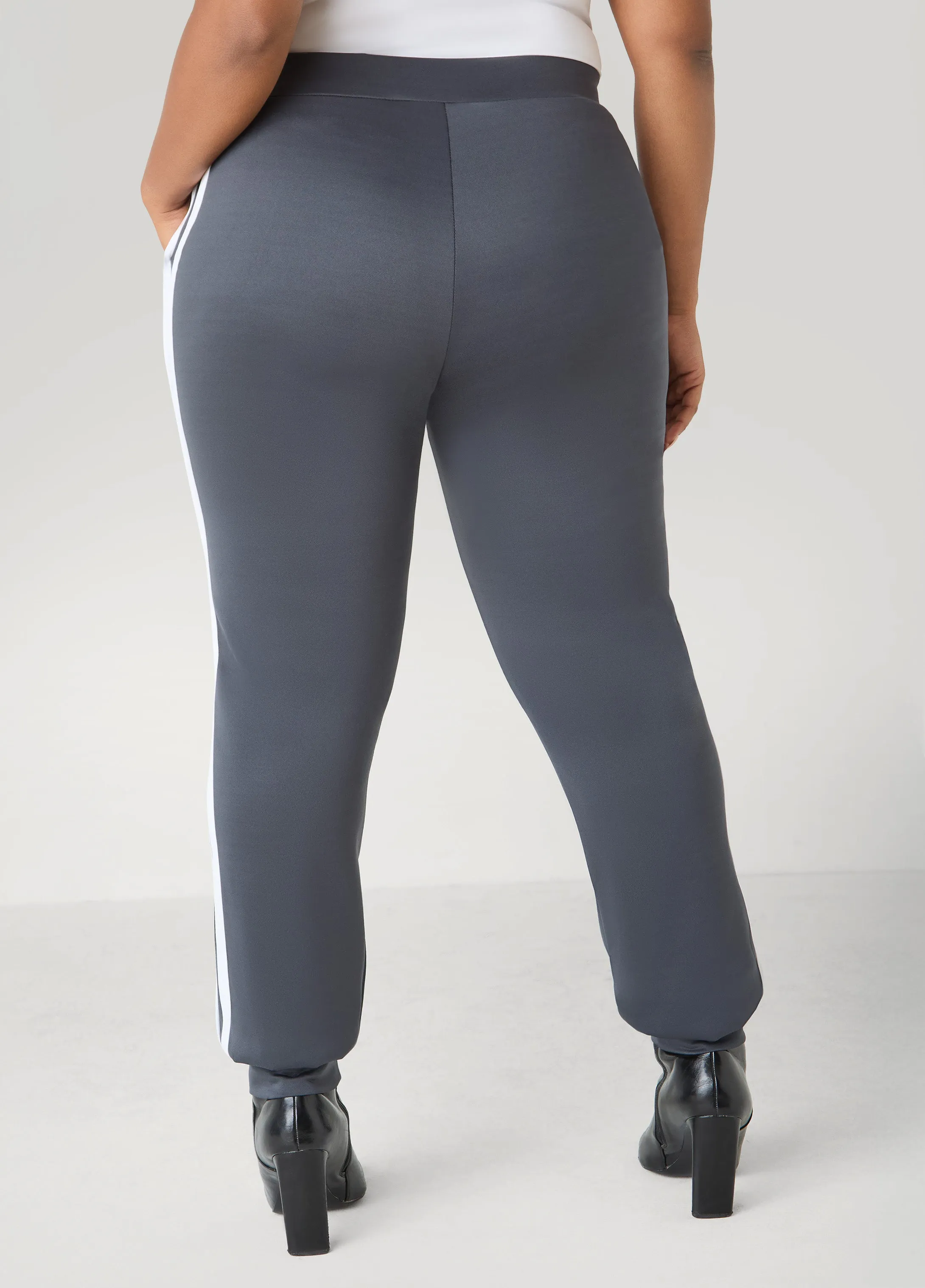 Pull On Striped Joggers sold by Ashley Stewart product image thumbnail 2