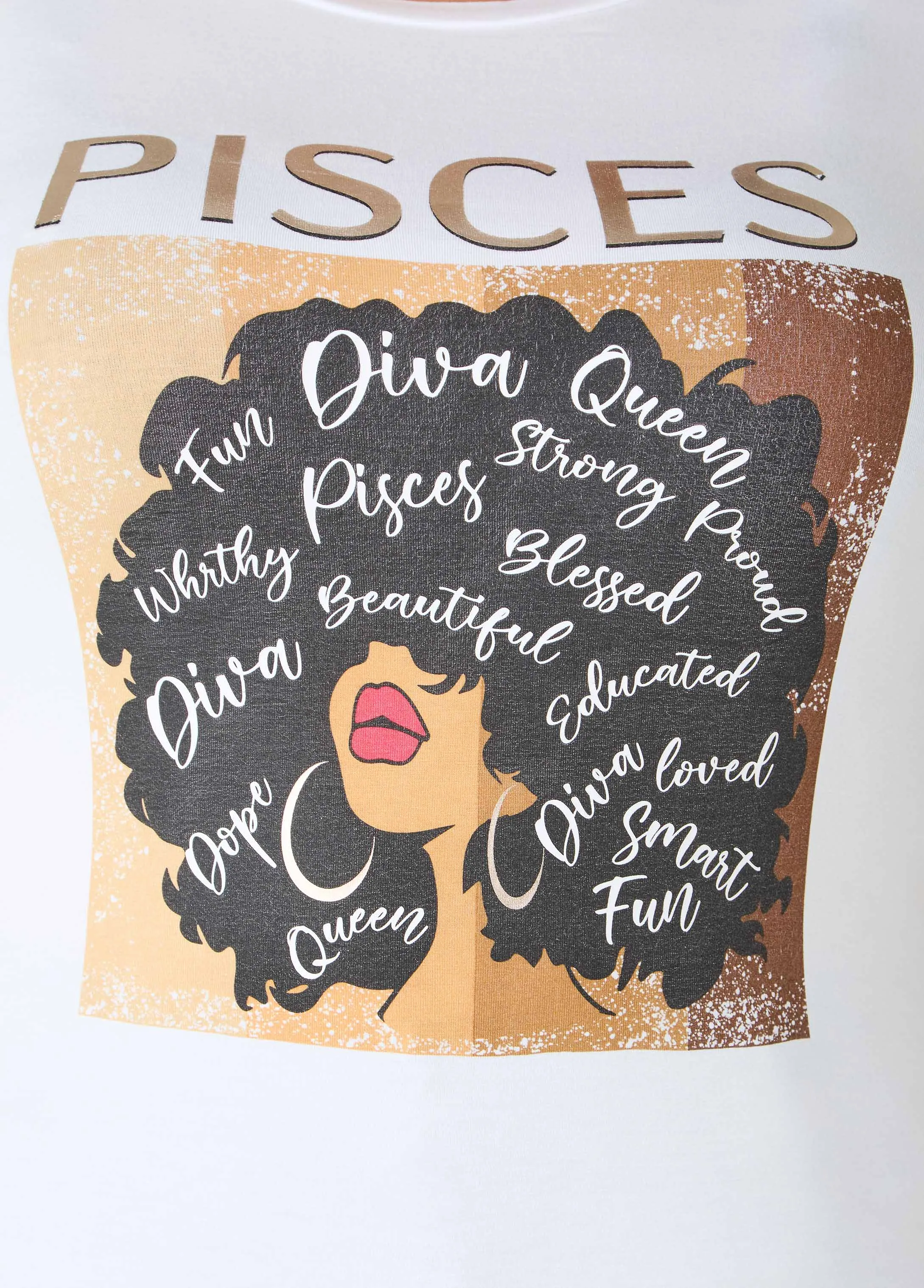 Pisces Metallic Graphic Tee sold by Ashley Stewart product image thumbnail 4