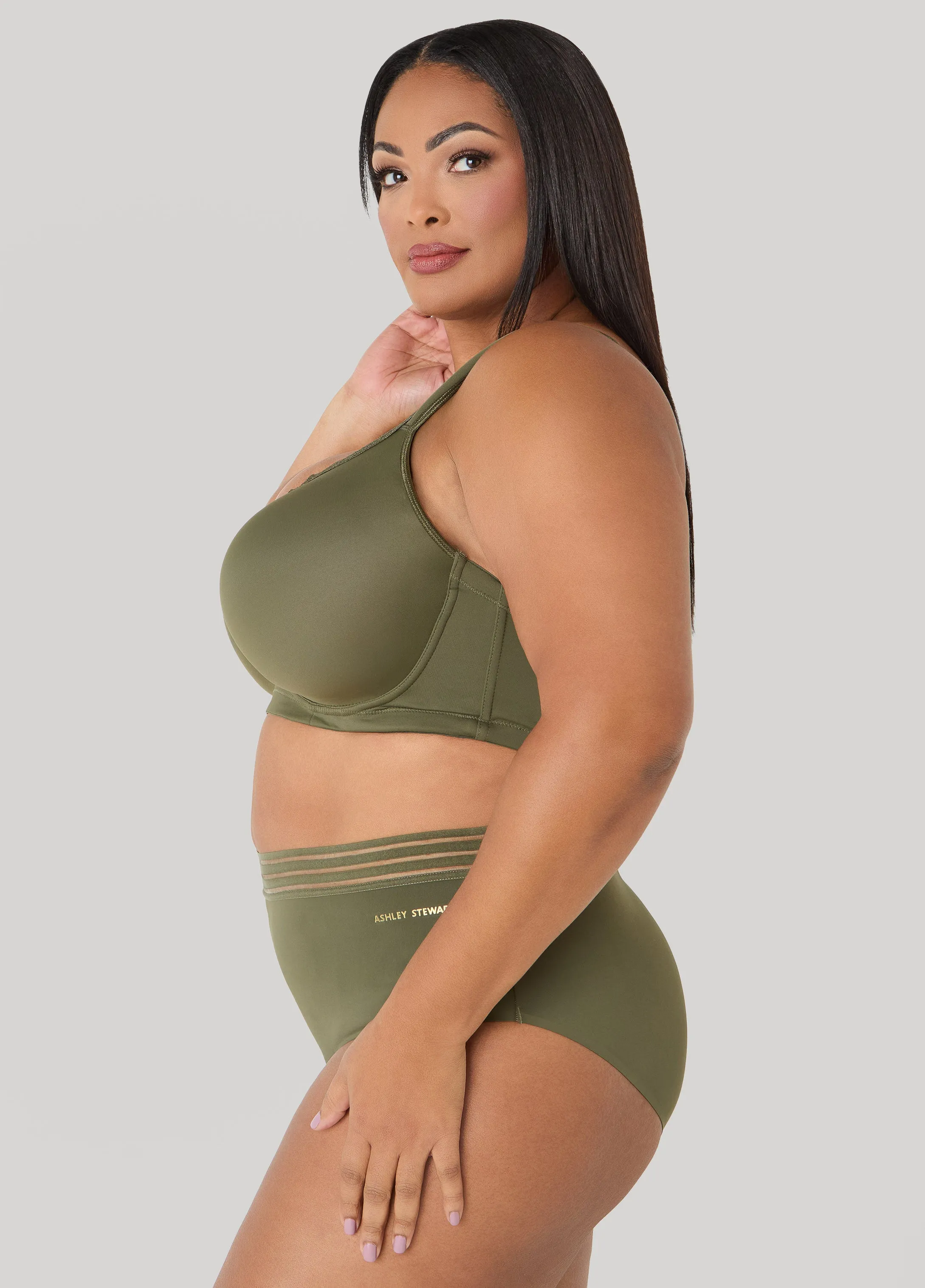 Lace Trimmed Full Coverage Butterfly Bra sold by Ashley Stewart product image thumbnail 3