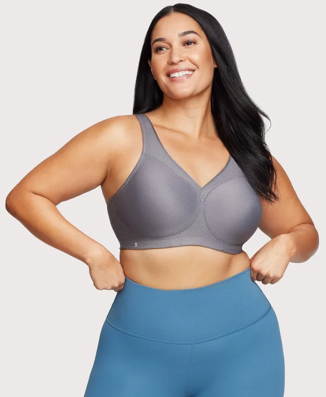 MagicLift Seamless Sports Bra Charcoal Gray sold by Ashley Stewart
