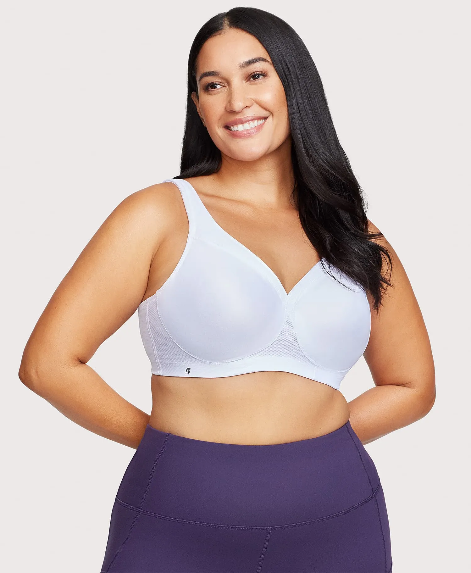 MagicLift Seamless Sports Bra White sold by Ashley Stewart