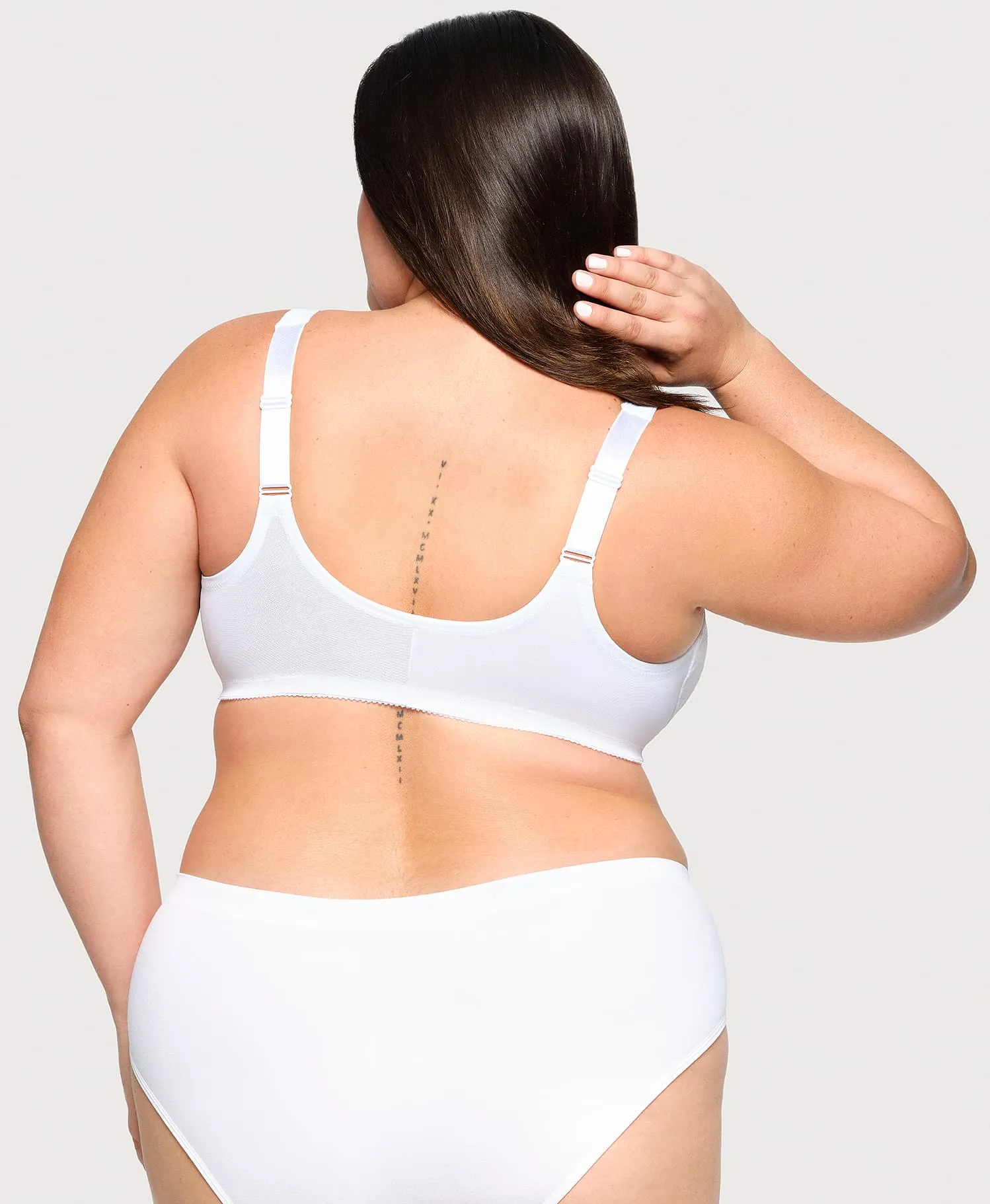 Front-Closure Stretch Lace WonderWire Bra White sold by Ashley Stewart product image thumbnail 2