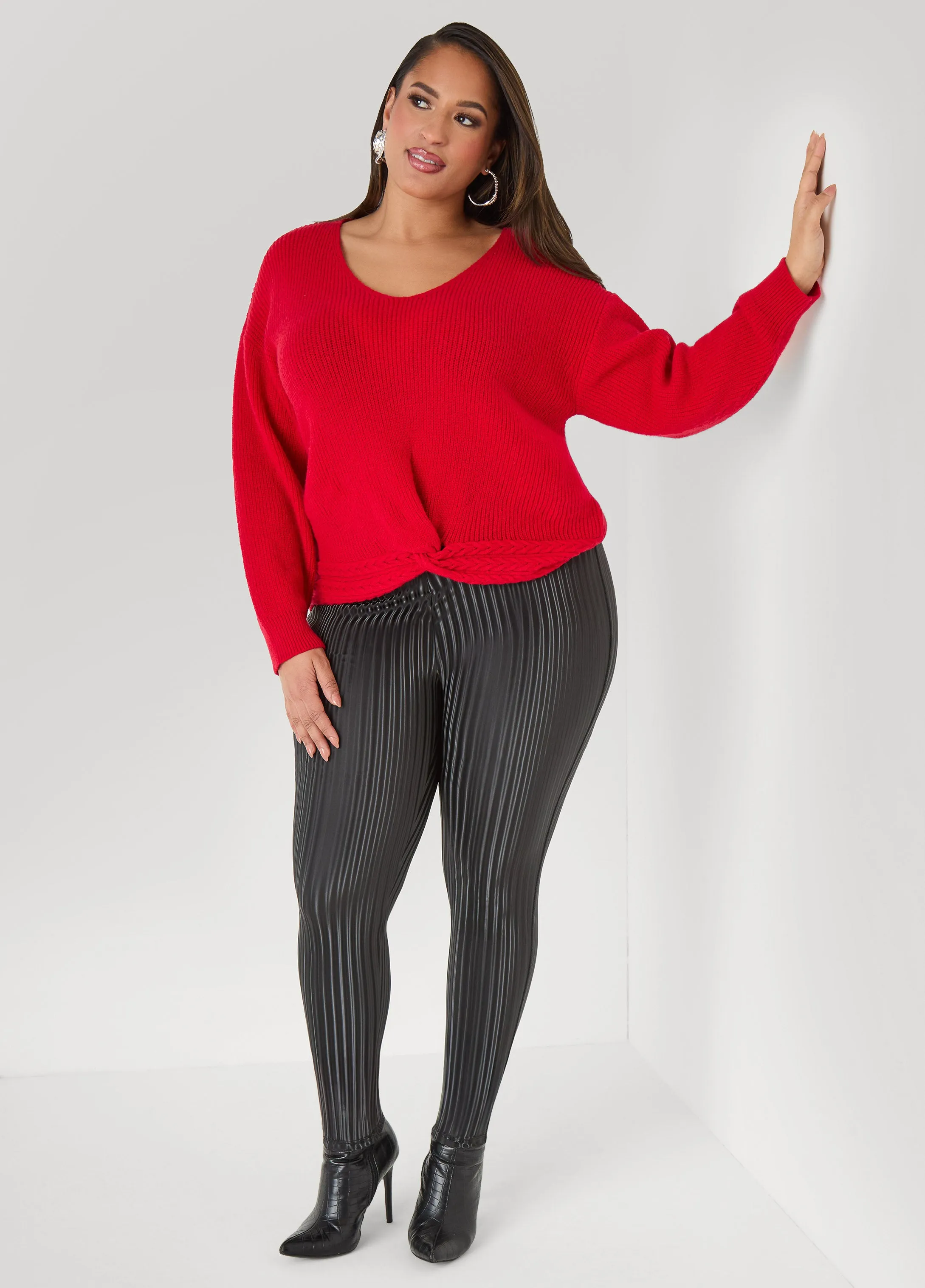 Striped Liquid Leggings sold by Ashley Stewart product image thumbnail 3