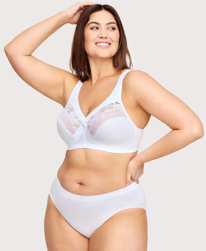 MagicLift Minimizer Bra White sold by Ashley Stewart