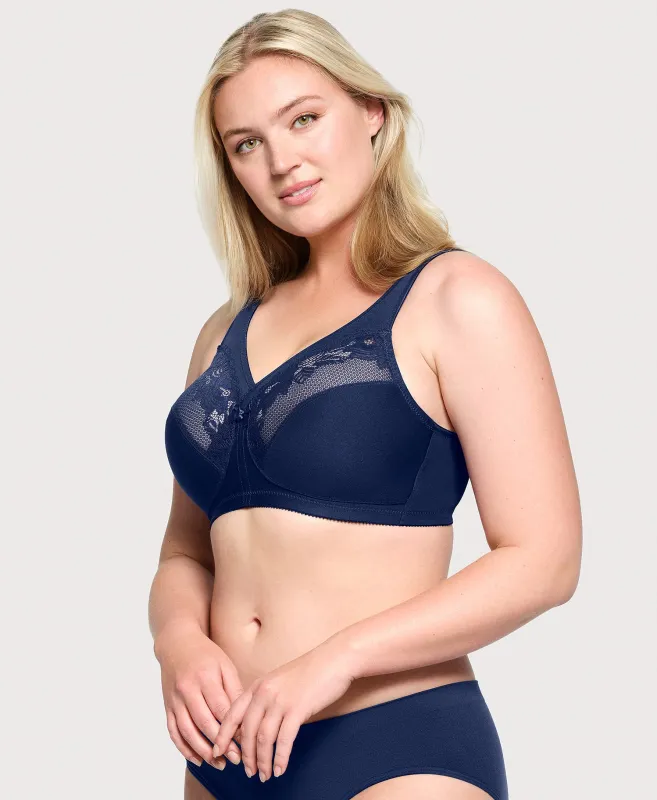 MagicLift Minimizer Bra Blue sold by Ashley Stewart