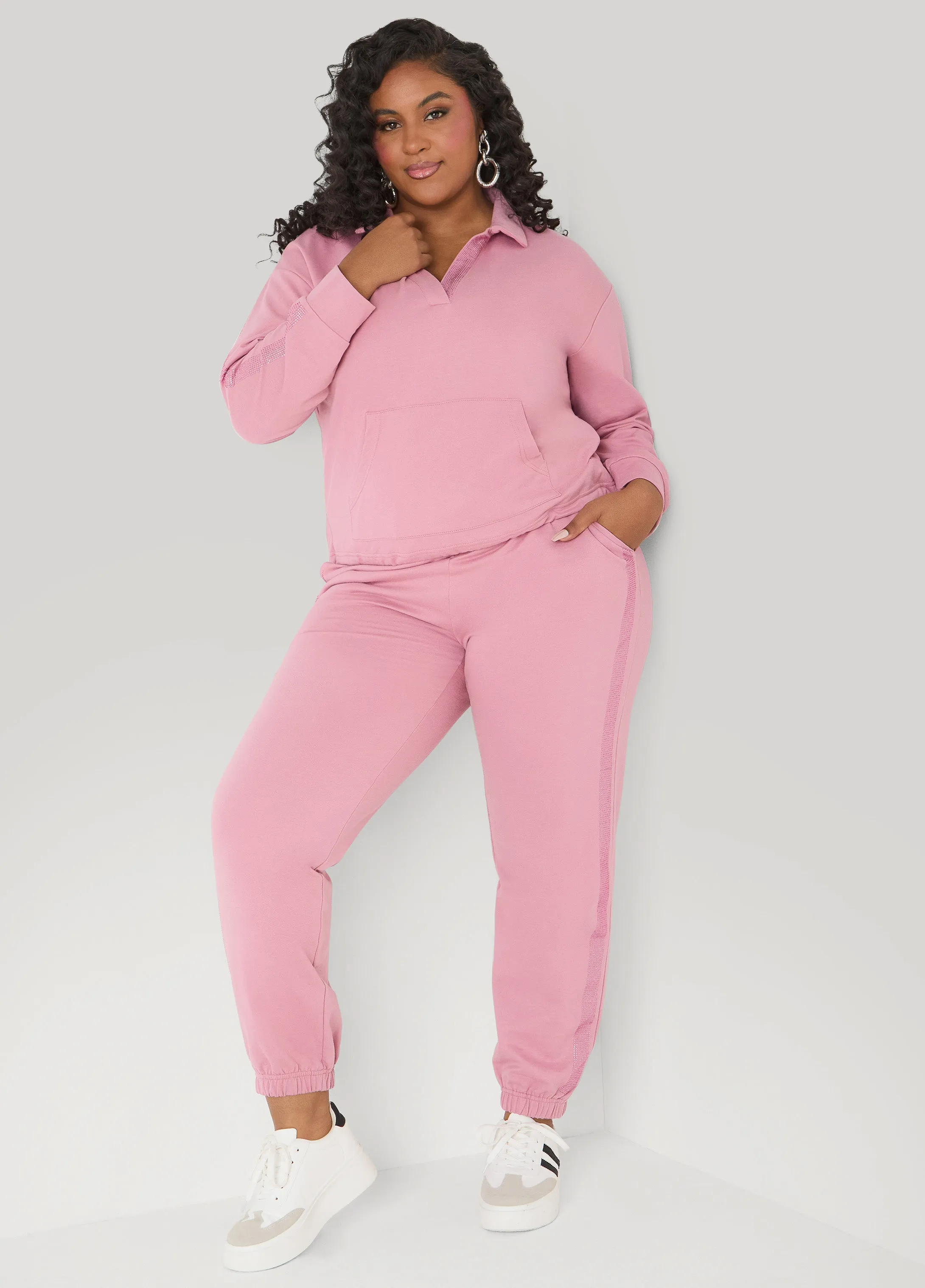 Crystal V Neck Pullover sold by Ashley Stewart product image thumbnail 3