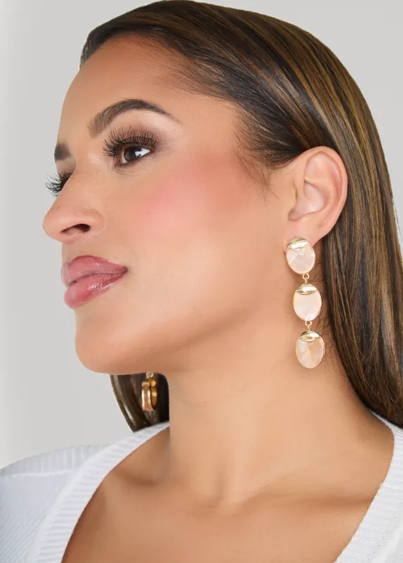 Marbled Stone Dangle Earrings sold by Ashley Stewart