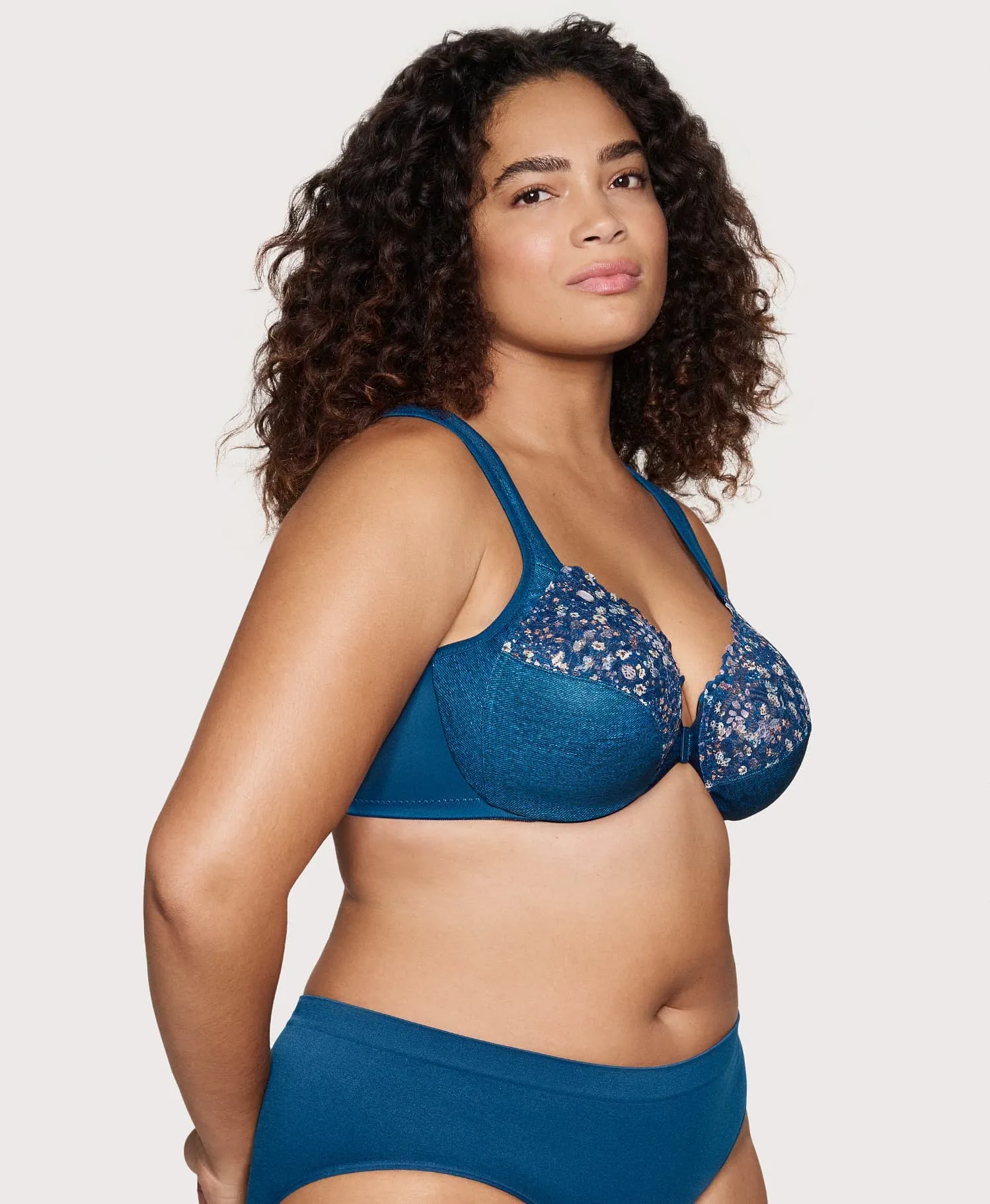 Front-Closure WonderWire Bra Dark Denim sold by Ashley Stewart product image thumbnail 3