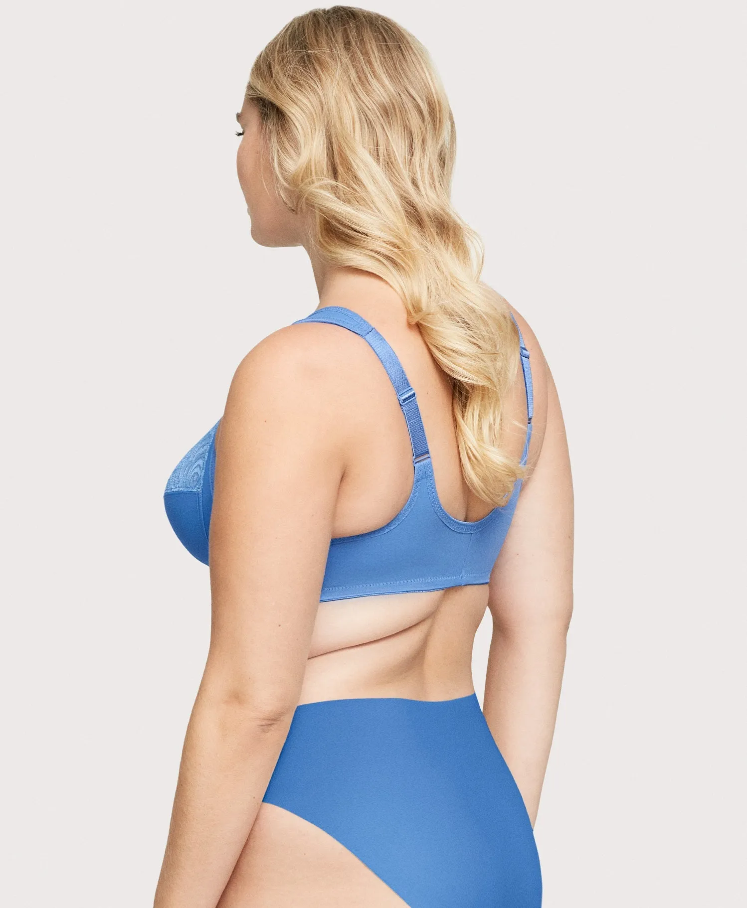 Front-Closure WonderWire Bra Blue Azure sold by Ashley Stewart product image thumbnail 3
