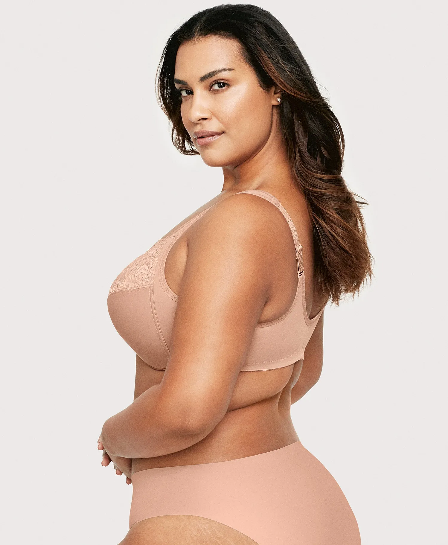 Front-Closure WonderWire Bra Cappuccino sold by Ashley Stewart product image thumbnail 4