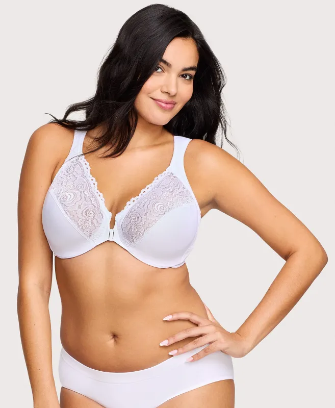 Front-Closure WonderWire Bra White sold by Ashley Stewart