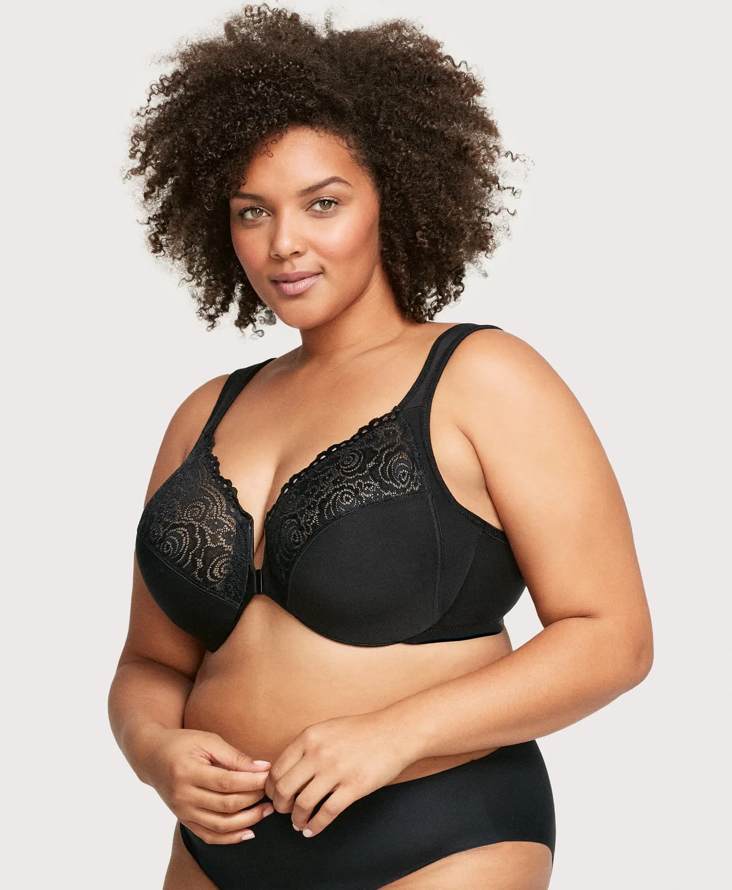 Front-Closure WonderWire Bra Black sold by Ashley Stewart product image thumbnail 4