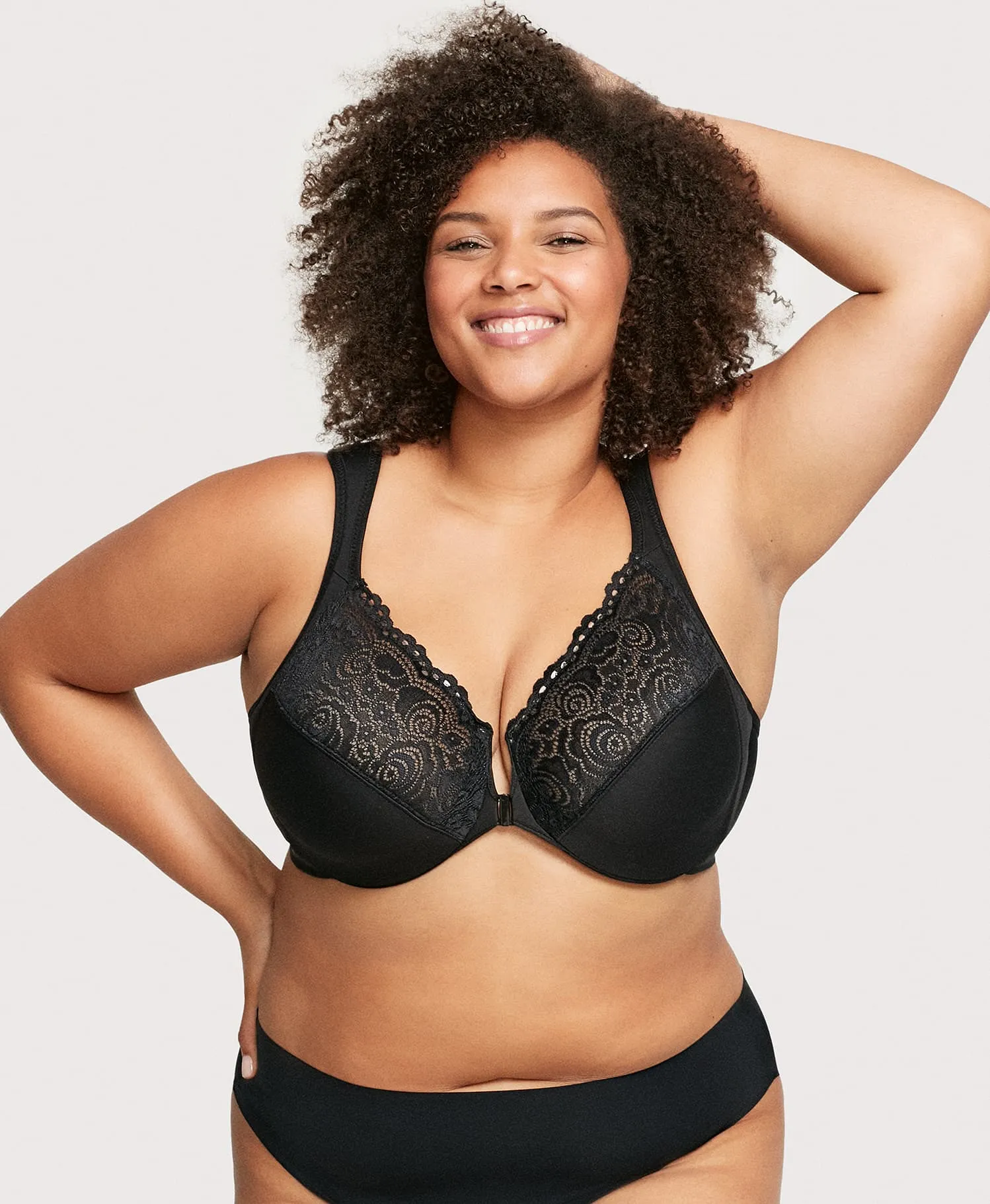 Front-Closure WonderWire Bra Black sold by Ashley Stewart