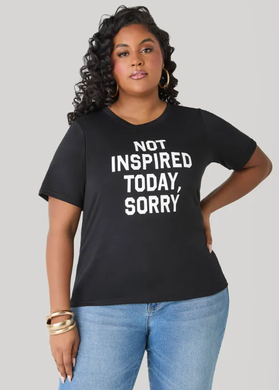 Not Inspired Graphic Tee sold by Ashley Stewart