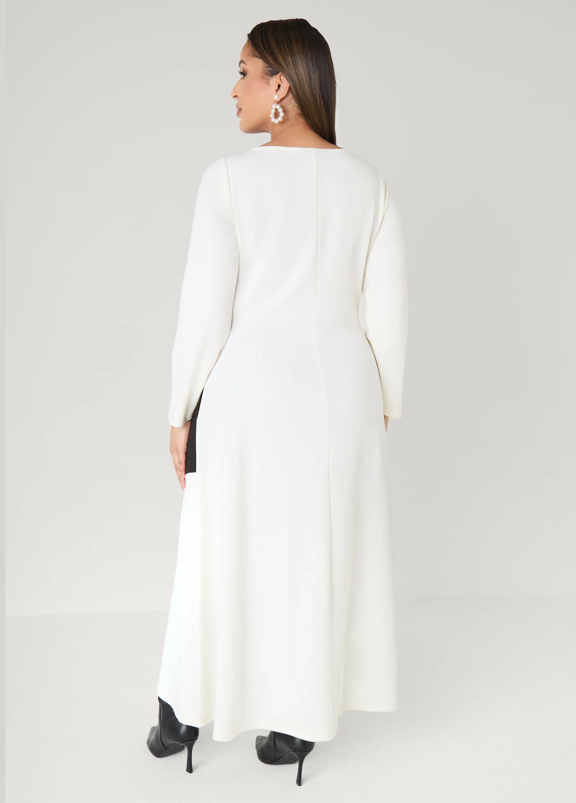 Two Tone Maxi A Line Dress sold by Ashley Stewart product image thumbnail 2