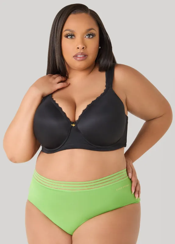 Sheer Waist Microfiber Briefs sold by Ashley Stewart