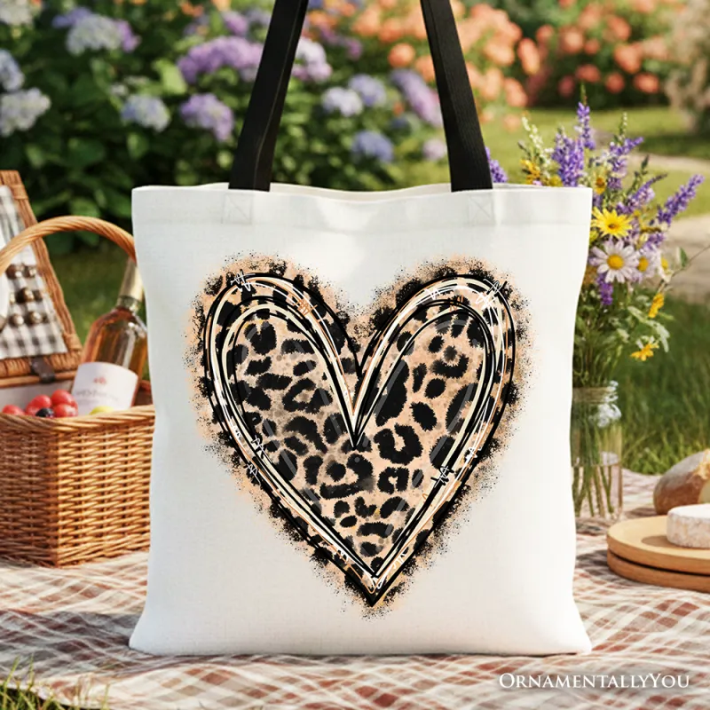 Leopard Heart Valentine Tote Bag sold by Ashley Stewart