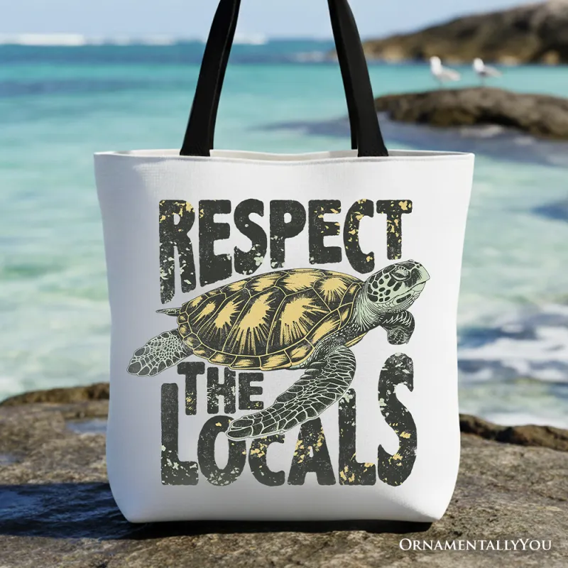 Respect the Locals Turtles Tote Bag made by Ashley Stewart