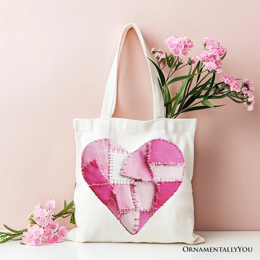Patchwork Heart Canvas Tote Bag sold by Ashley Stewart