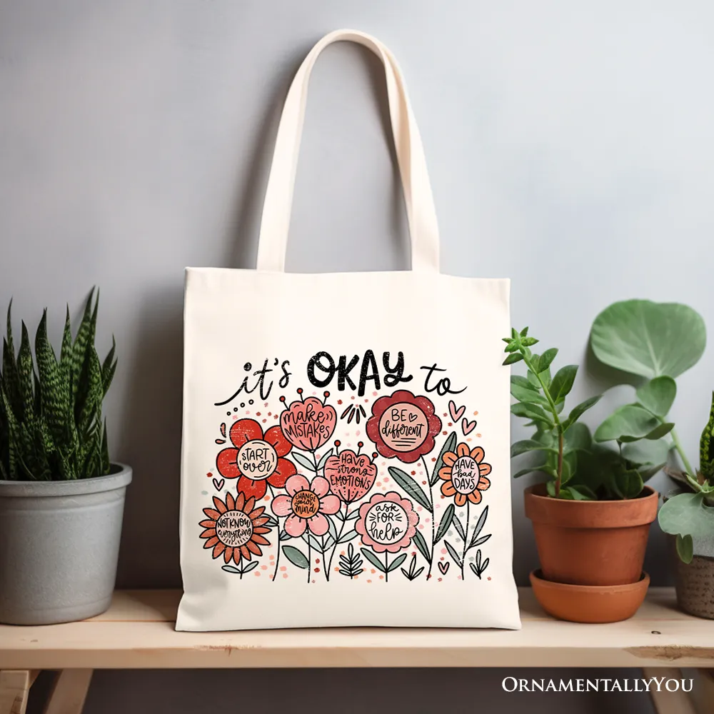 Its Okay Canvas Tote Bag sold by Ashley Stewart product image thumbnail 3