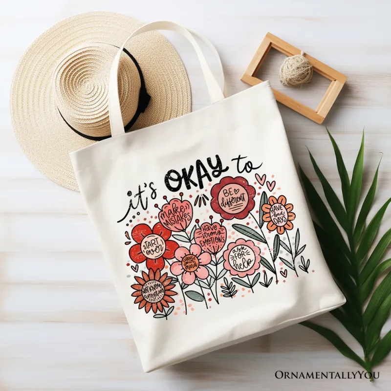 Its Okay Canvas Tote Bag sold by Ashley Stewart